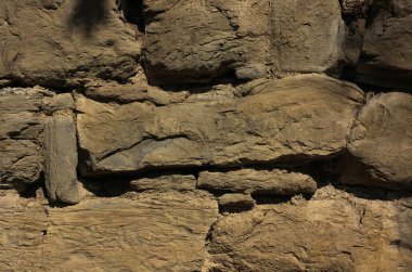 Ortaçağ taş duvarını kapatın.