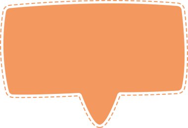 Tatlı konuşma balonu, pastel renk.