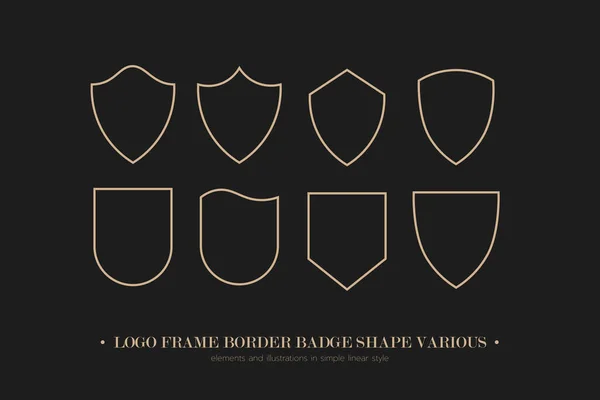 Logo tasarımı, Kalkan şekli çerçeve sınır rozeti.