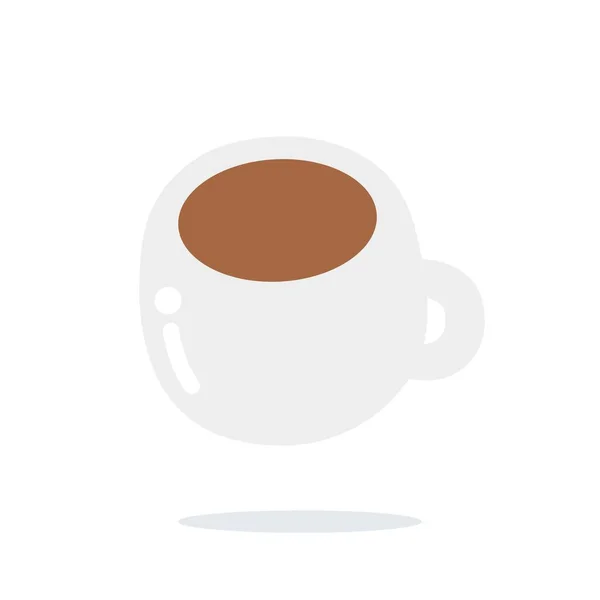 Kávový Hrnek Plochý Design Ilustrace — Stockový vektor