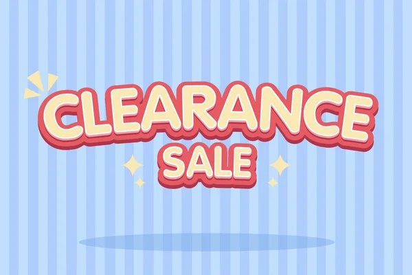 Clearance Sale Text Effect Alphabet Pastel Text Effect Promotion Discount — Stock Vector