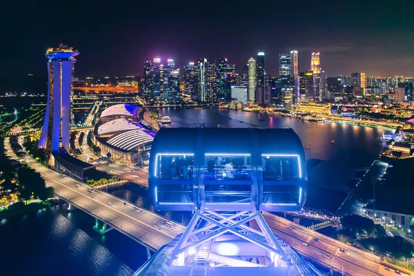 Singapore Ιουλιου 2023 Ζήστε Μαγεία Της Σιγκαπούρης Νύχτα Από Πανύψηλα — Φωτογραφία Αρχείου