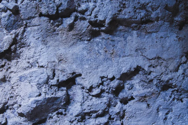 Pedra Concreto Fundo Azul Com Solavancos Parede Velha — Fotografia de Stock