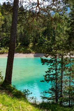 Turkuaz mavisi Uri Gölü, Reutte, Avusturya