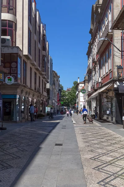 Viseu Portugal 2021 Pohled Ulici Formosa Proslulou Pouličním Obchodem Pouličními — Stock fotografie