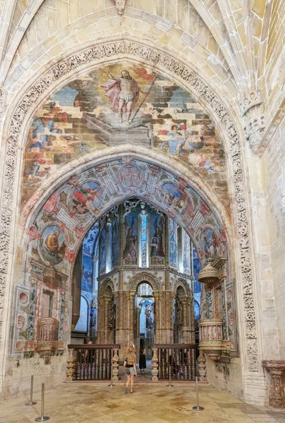 Tomar Portugal 2022 Vista Interior Charola Convento Cristo Magnífica Arquitectura — Fotografia de Stock