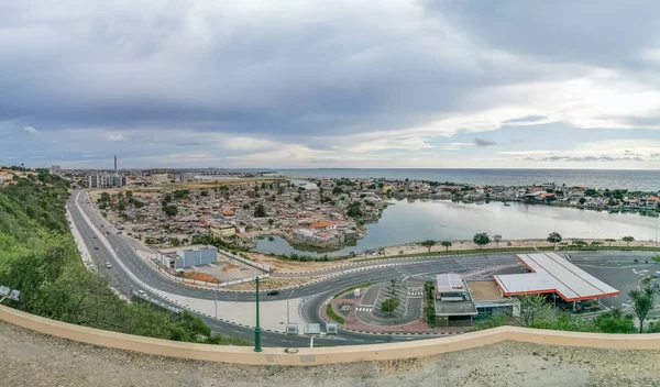 Luanda Angola 2023 Pemandangan Udara Pusat Kota Luanda Chicala Praia — Stok Foto