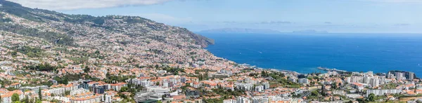 Île Madère Portugal 2023 Vue Aérienne Panoramique Complète Ville Funchal — Photo