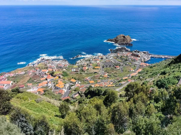 Île Madère Portugal 2023 Vue Aérienne Village Porto Moniz Vue — Photo