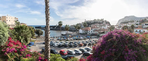 Ostrov Madeira Portugalsko 2023 Panoramatický Výhled Zátoka Přístav Camara Lobos — Stock fotografie