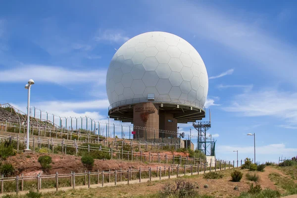 Wyspa Madera Portugalia 2023 Obserwatorium Optyczne Pico Areeiro Budynek Wieży — Zdjęcie stockowe