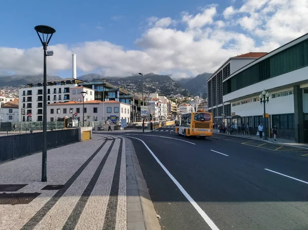 Ilha Madeira Portugal 2023 Vista Principal Praça Autonomia Centro Funchal — Fotografia de Stock