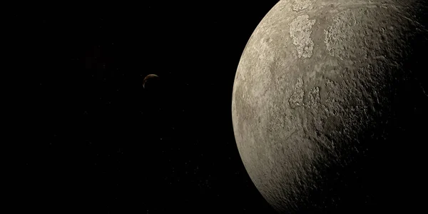 Planeta Enano 28978 Ixion Orbitando Espacio Exterior Con Planeta Plutón — Foto de Stock