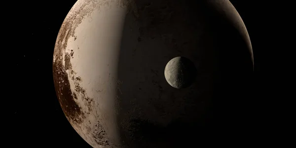 Карликовая Планета 28978 Иксион Вращается Вокруг Планеты Плутон Открытом Космосе — стоковое фото