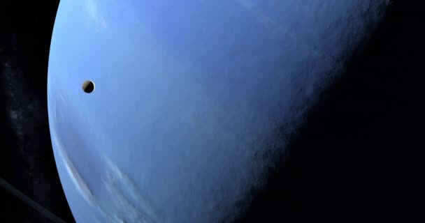 Planeta Enano 28978 Ixion Orbitando Cerca Del Planeta Neptuno — Vídeo de stock
