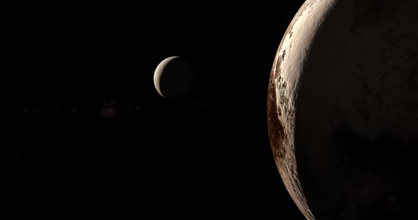 Planeta Anão 28978 Ixion Orbitando Perto Planeta Plutão — Vídeo de Stock