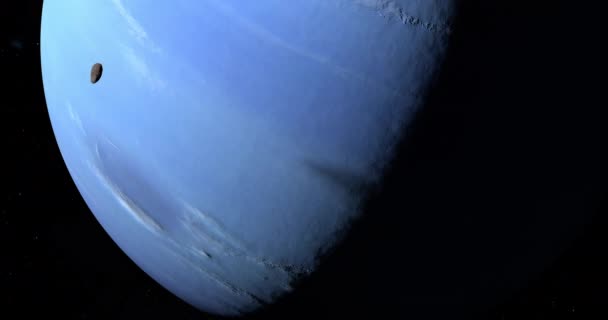 Varuna Neptün Gezegeninin Yörüngesinde Dönen Neptün Ötesi Cisim — Stok video