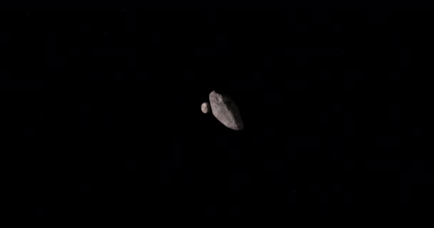 瓦鲁纳 海王星外天体 月球绕地球运行 — 图库视频影像