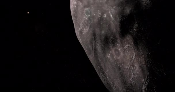 Детали Поверхности Варуны Транснептуновый Объект Вращающийся Вокруг Планеты Плутон — стоковое видео