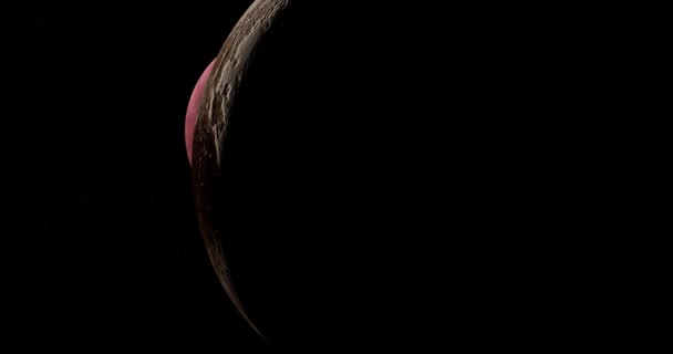 50000 Quaoar Planeta Enano Eclipsado Por Planeta Plutón — Vídeo de stock