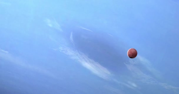 50000 Квар Карликовая Планета Вращающаяся Вокруг Планеты Нептун — стоковое видео
