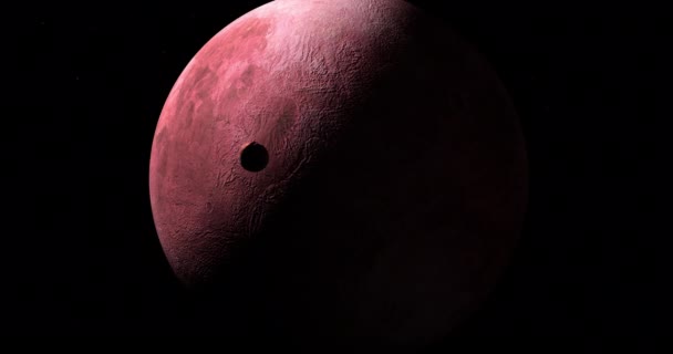 Місяць Вейвота Обертається Орбіті Навколо Карликової Планети Квавар Приблизно 000 — стокове відео