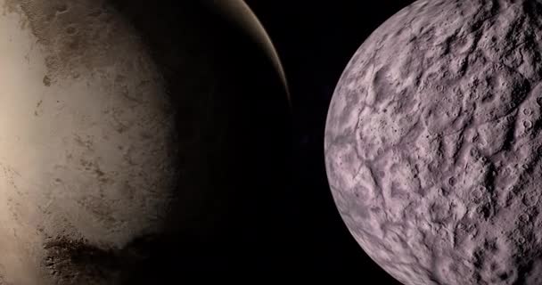 225088 Gonggong Planeta Anão Orbitando Perto Planeta Plutão — Vídeo de Stock
