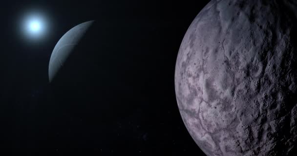 225088 Planeta Anão Gonggong Com Planeta Eris — Vídeo de Stock