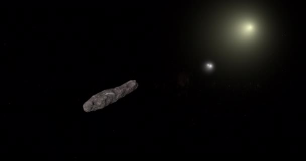 宇宙の中の星間物体であるウウムアムアは — ストック動画