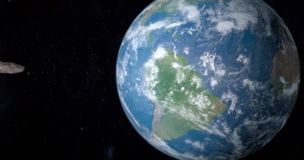 Oumuamua Objeto Interestelar Orbitando Cerca Del Planeta Tierra — Vídeo de stock