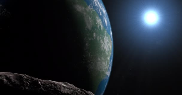 Oumuamua Межзвездный Объект Вращающийся Вокруг Планеты Земля — стоковое видео