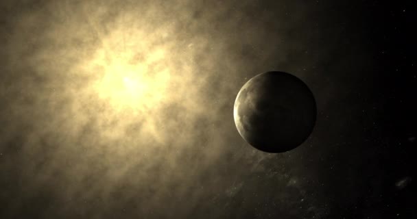 Luna Atmosfera Solare Dallo Spazio — Video Stock