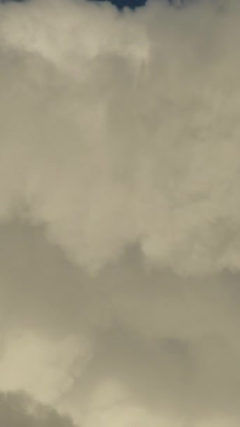 Хмари Дощу Рухаються Блакитному Небі Час Лапсе Вертикальний — стокове відео