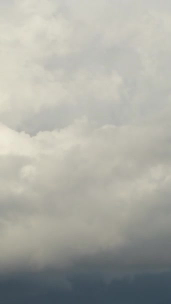 Regenwolken Bilden Sich Blauen Himmel Zeitraffer Vertikal — Stockvideo