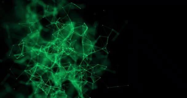Plexo Verde Fantasía Tecnología Abstracta — Vídeo de stock