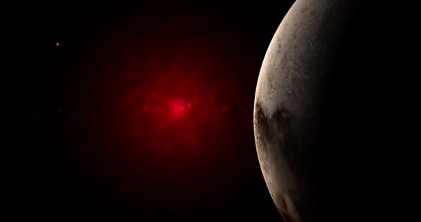 Styx Orbitando Cerca Del Planeta Plutón Espacio Exterior — Vídeo de stock