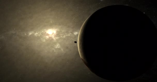 Styx Moon Satélite Natural Orbitando Cerca Del Planeta Plutón — Vídeos de Stock