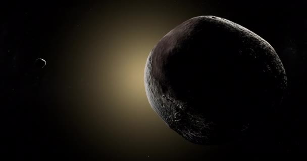 StyxとNix 冥王星の自然衛星は 宇宙空間を周回する — ストック動画