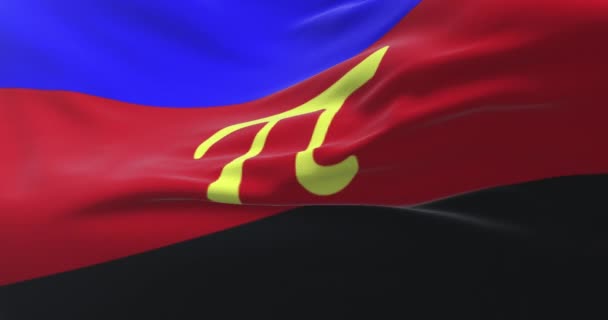 Flaga Dumy Poliamorycznej Machająca Wiatrem Pętla — Wideo stockowe