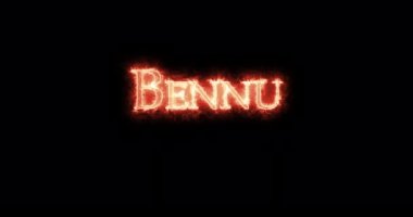Bennu, eski Mısır tanrısı, ateşle yazılmış. Döngü