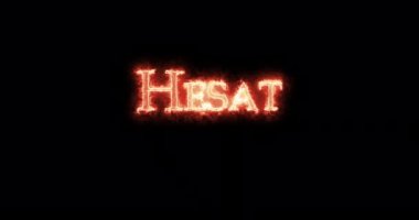 Hesat, eski Mısır tanrıçası, ateşle yazılmış. Döngü