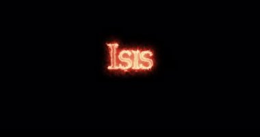 Isis, eski Mısır büyük tanrıçası, ateşle yazılmış. Döngü