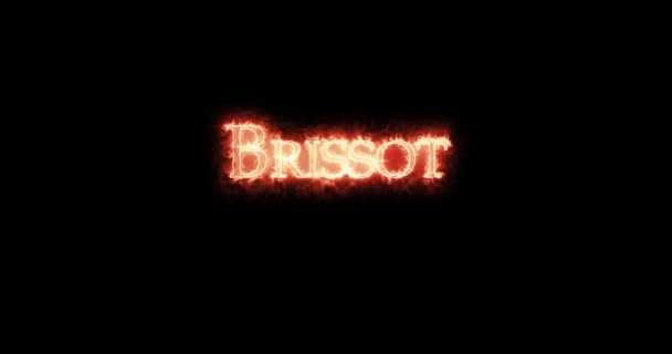 Brissot Figure French Revolution Written Fire Loop — Stok video