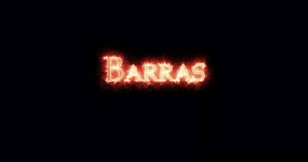 Barras Figure French Revolution Written Fire Loop — Stockvideo