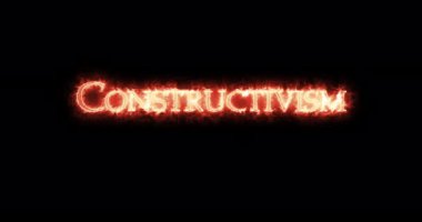 Constructivism written with fire. Loop