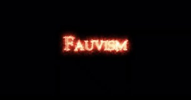 Fauvism written with fire. Loop