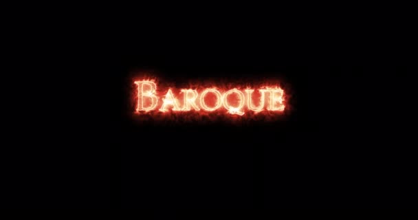 Baroque Written Fire Loop — Vídeo de Stock