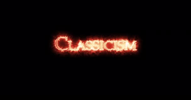 Classicism Written Fire Loop — Stok video