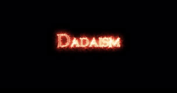 Dadaísmo Escrito Com Fogo Laço — Vídeo de Stock