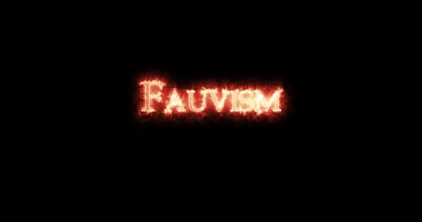 Fauvism Written Fire Loop — ストック動画